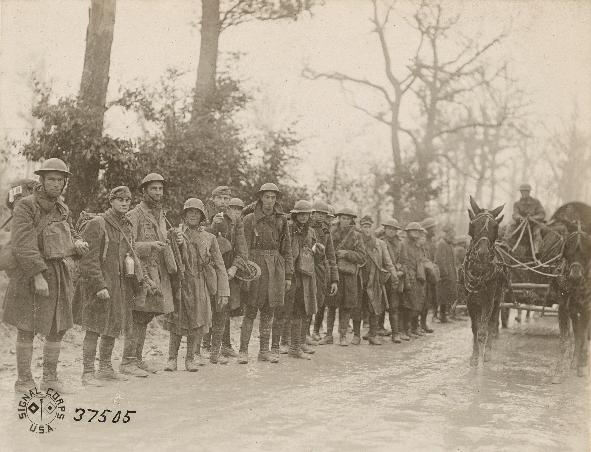 Troops of the 125th Infantry after their fighting in the Argonne. Source: NARA 111-SC-37505